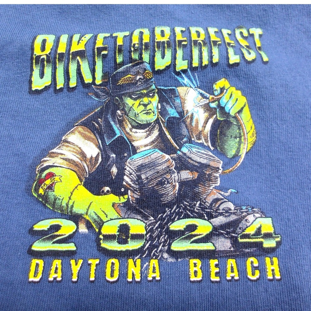 2024 Biketoberfest Daytona Beach Graphic T Shirt Mens Lg / #1319